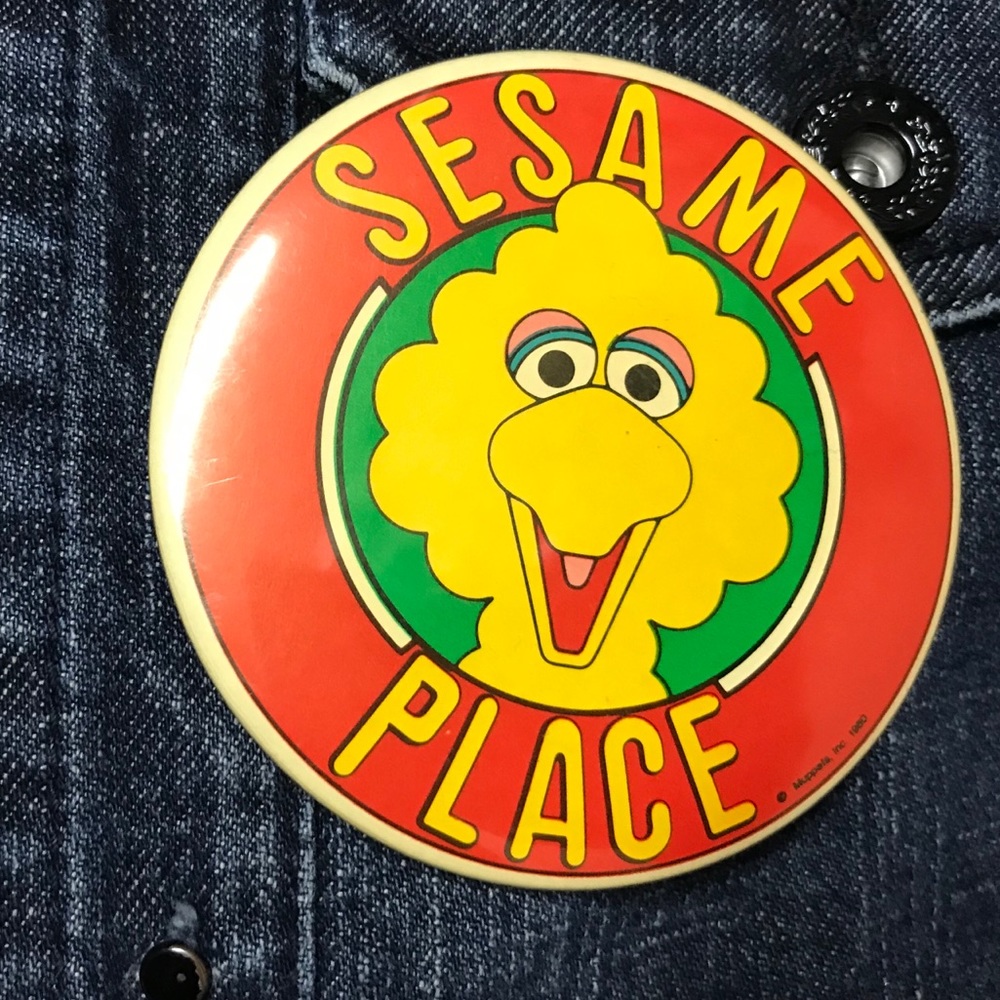🌞Sesame Street Vintage Pin Button Flare 80’s 90’s